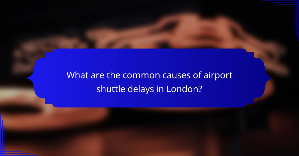 What are the common causes of airport shuttle delays in London?
